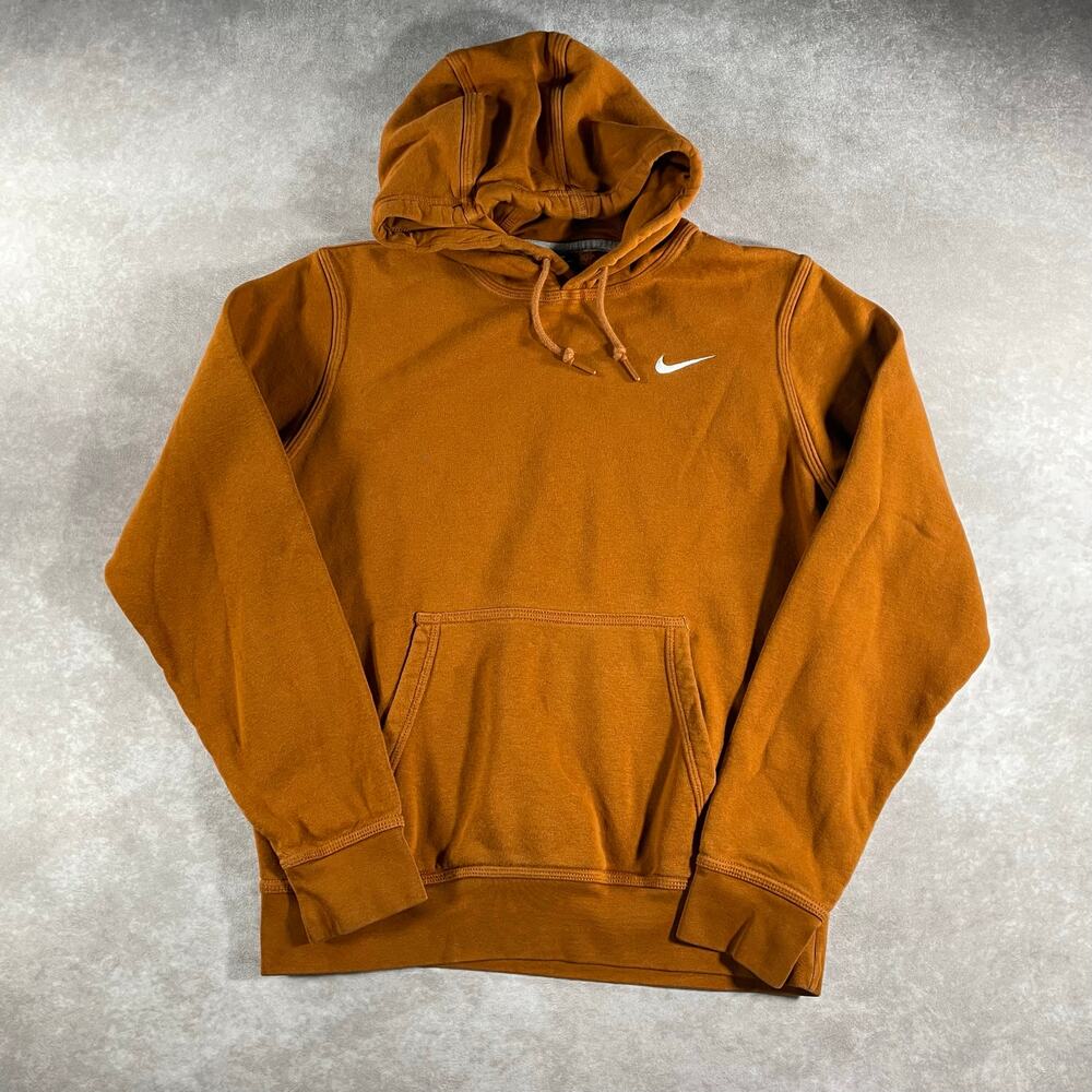 Nike Embroidered Logo Orange Soft Cozy University of Texas Theme Pullover Hoodie